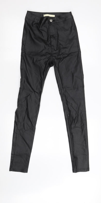 Womens UK Size S Gold SK Regular Fit Skinny Black Jeans
