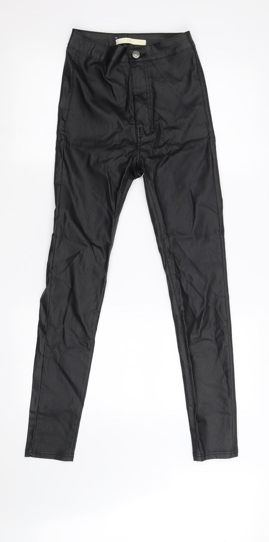 Womens UK Size S Gold SK Regular Fit Skinny Black Jeans