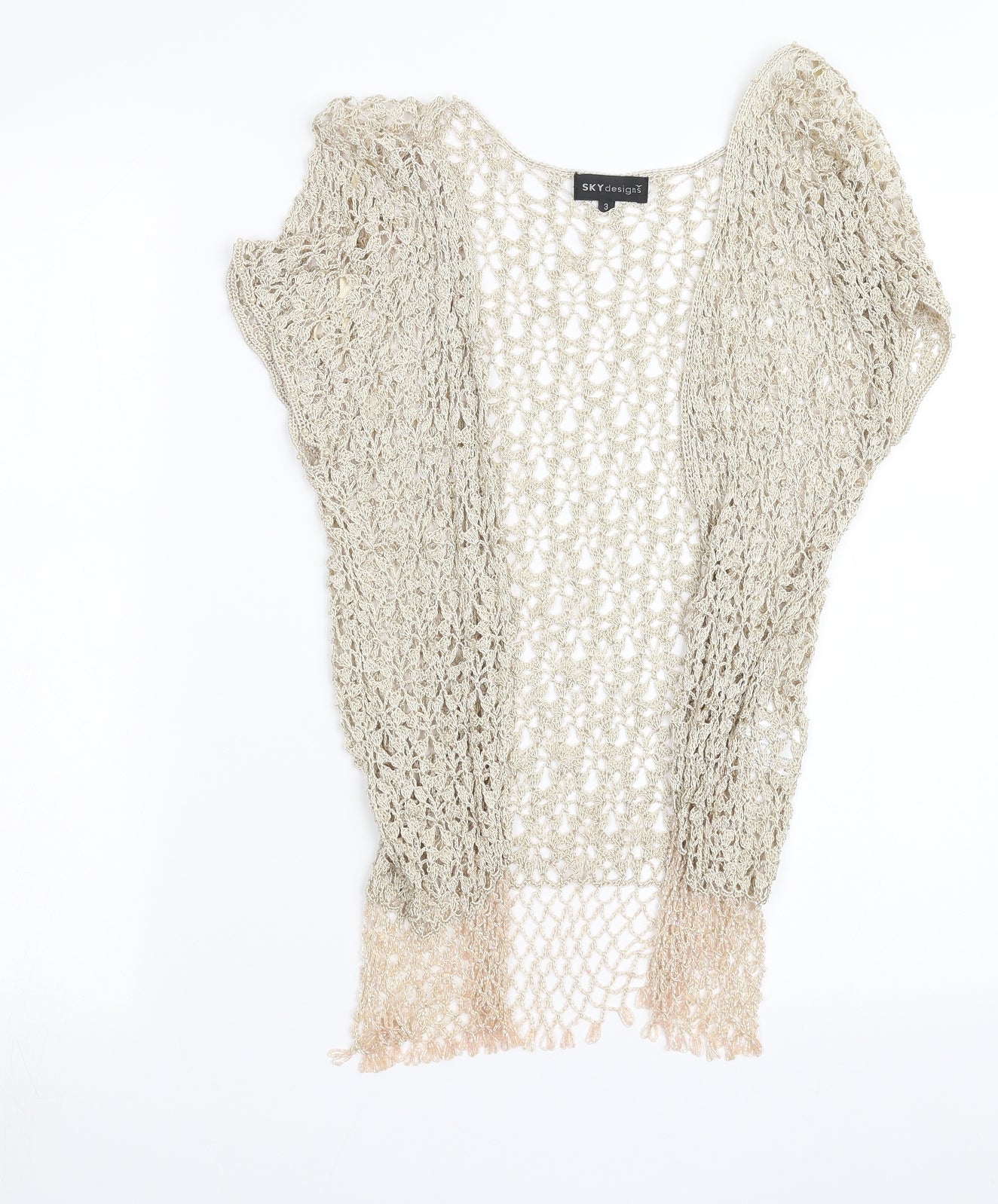 Womens UK Size XS Sky designs Beige Cardigan Jumper
