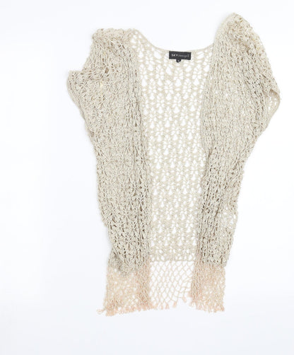 Womens UK Size XS Sky designs Beige Cardigan Jumper