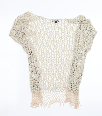 Womens UK Size XS Sky designs Beige Cardigan Jumper