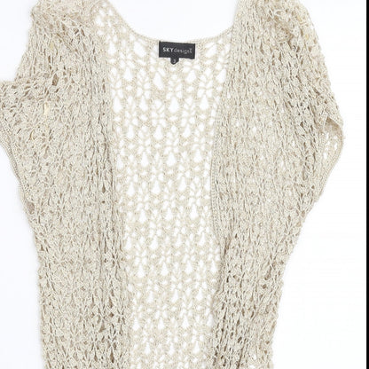 Womens UK Size XS Sky designs Beige Cardigan Jumper