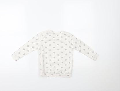 Matalan Girls White   Pullover Jumper Size 3 Years