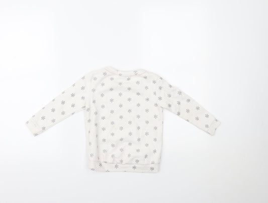 Matalan Girls White   Pullover Jumper Size 3 Years