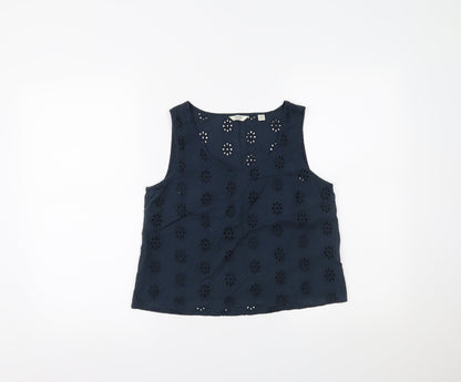 Womens UK Size 8 Jack Wills Blue Cropped Tank