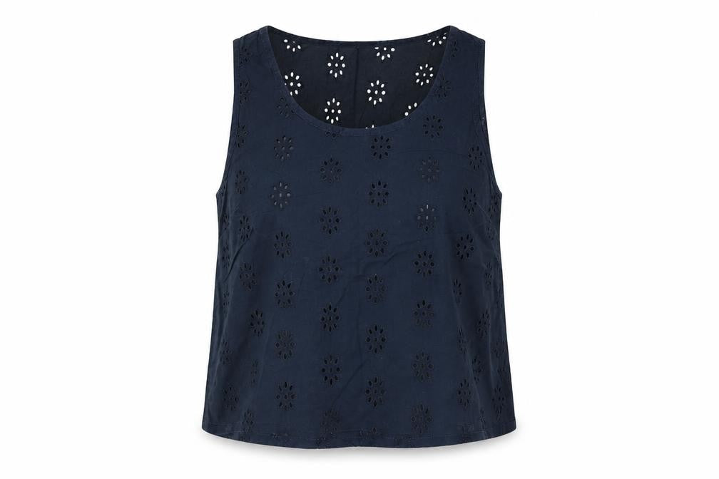 Womens UK Size 8 Jack Wills Blue Cropped Tank