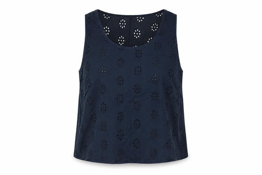 Womens UK Size 8 Jack Wills Blue Cropped Tank