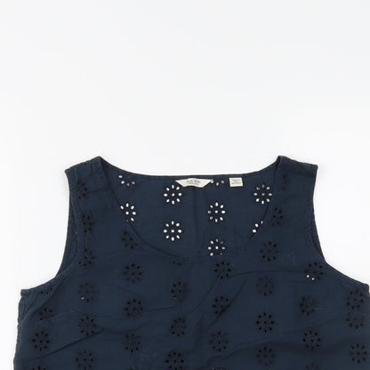 Womens UK Size 8 Jack Wills Blue Cropped Tank