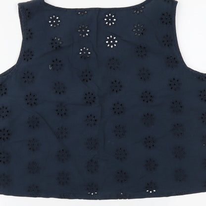 Womens UK Size 8 Jack Wills Blue Cropped Tank