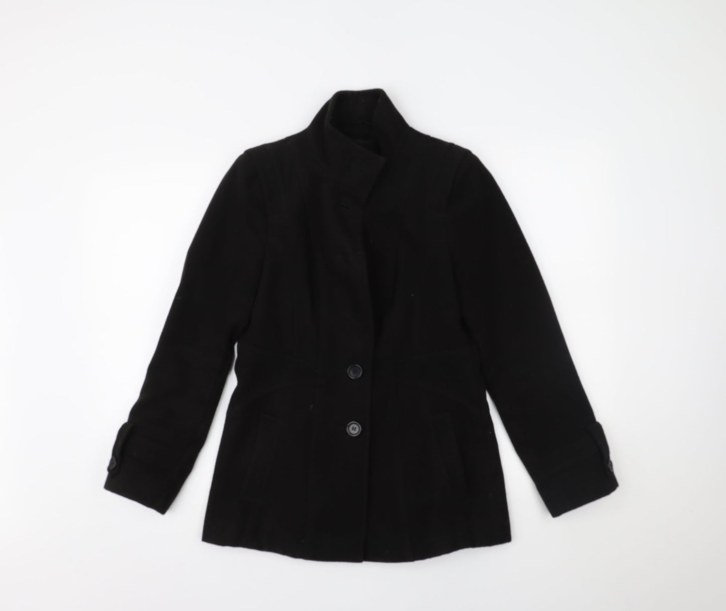 Autonomy Womens Black   Overcoat Coat Size 10