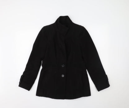 Autonomy Womens Black   Overcoat Coat Size 10
