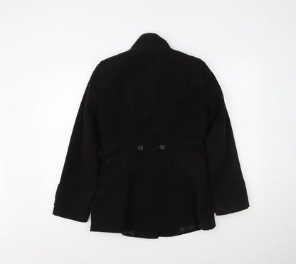 Autonomy Womens Black   Overcoat Coat Size 10