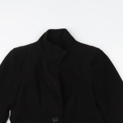 Autonomy Womens Black   Overcoat Coat Size 10