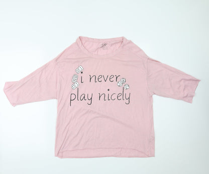 Primark Womens Pink   Top Pyjama Top Size 16