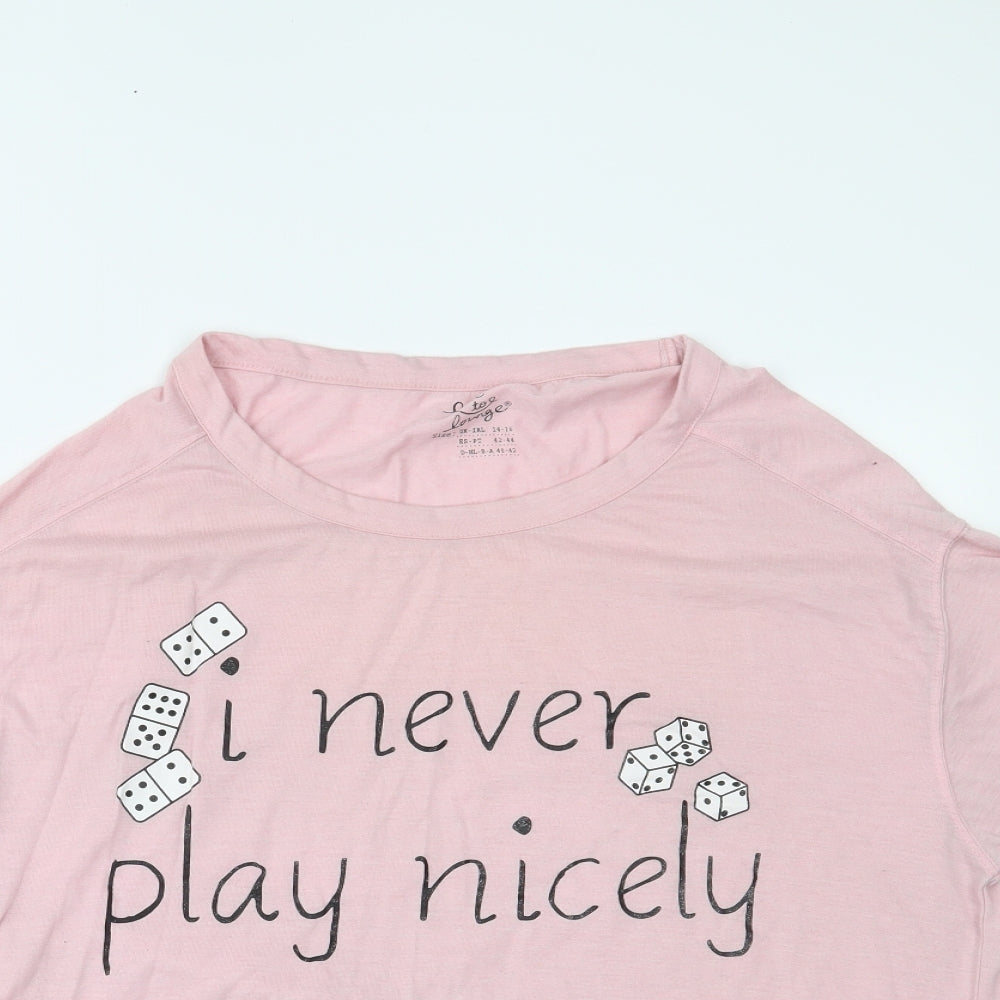 Primark Womens Pink   Top Pyjama Top Size 16