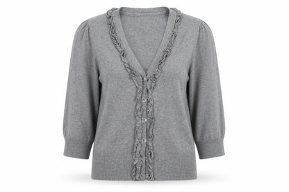 //text.. Womens Grey   Cardigan Jumper Size L