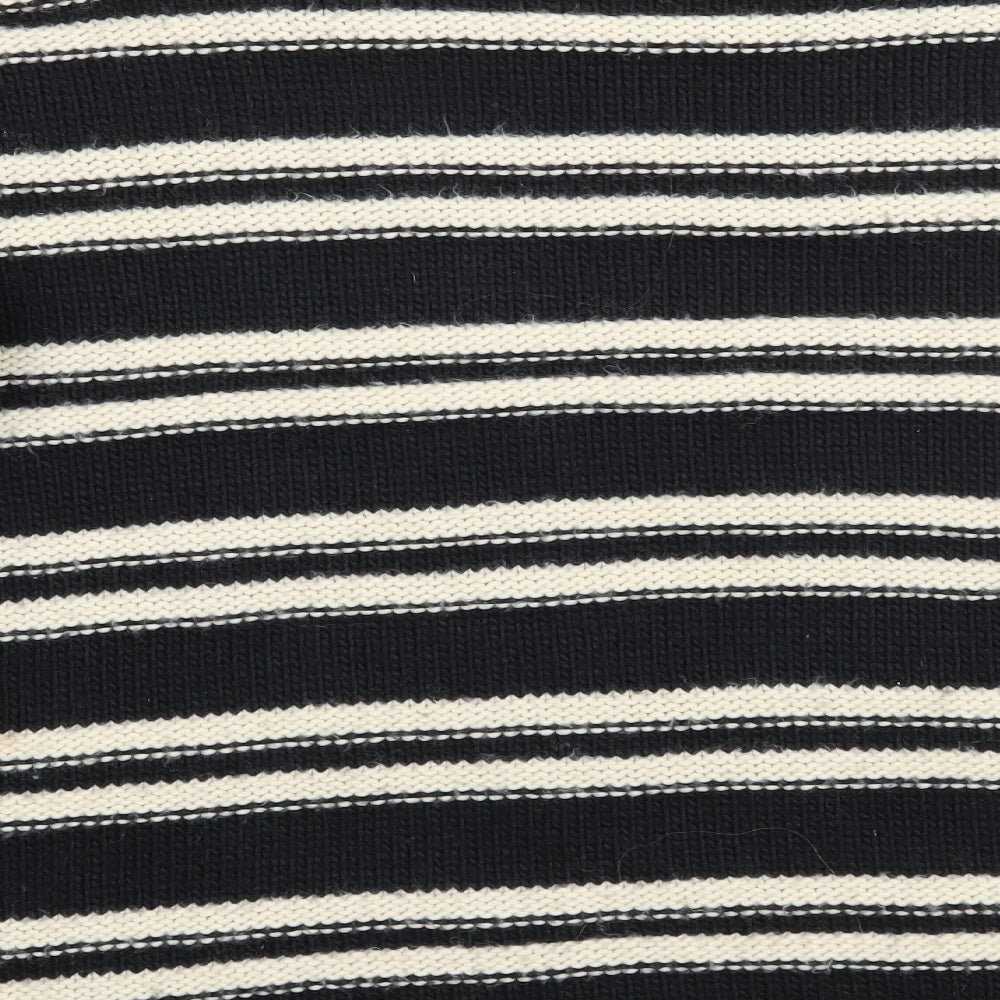 H&M Womens Beige Striped  Pullover Jumper Size L