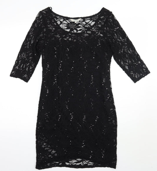 Peacocks Womens Black   A-Line  Size 10