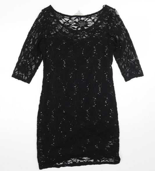 Peacocks Womens Black   A-Line  Size 10