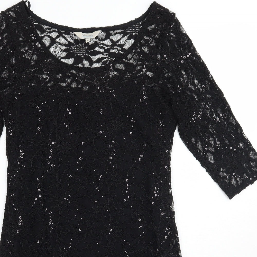 Peacocks Womens Black   A-Line  Size 10