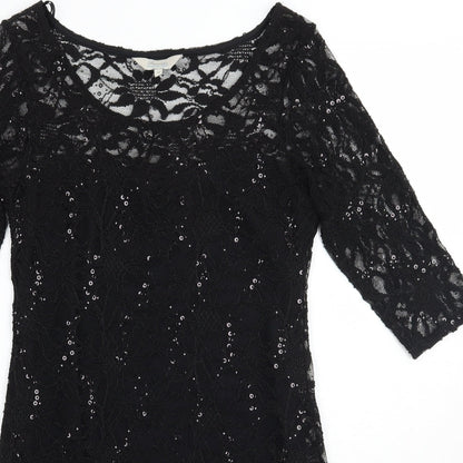 Peacocks Womens Black   A-Line  Size 10