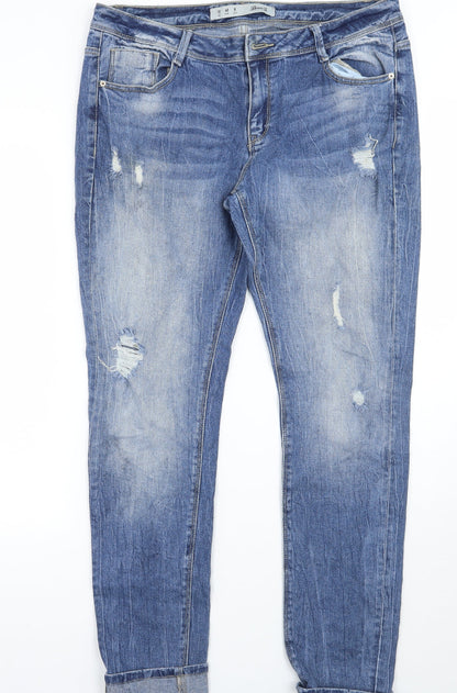 Denim & Co. Womens Blue   Straight Jeans Size 12 L29 in