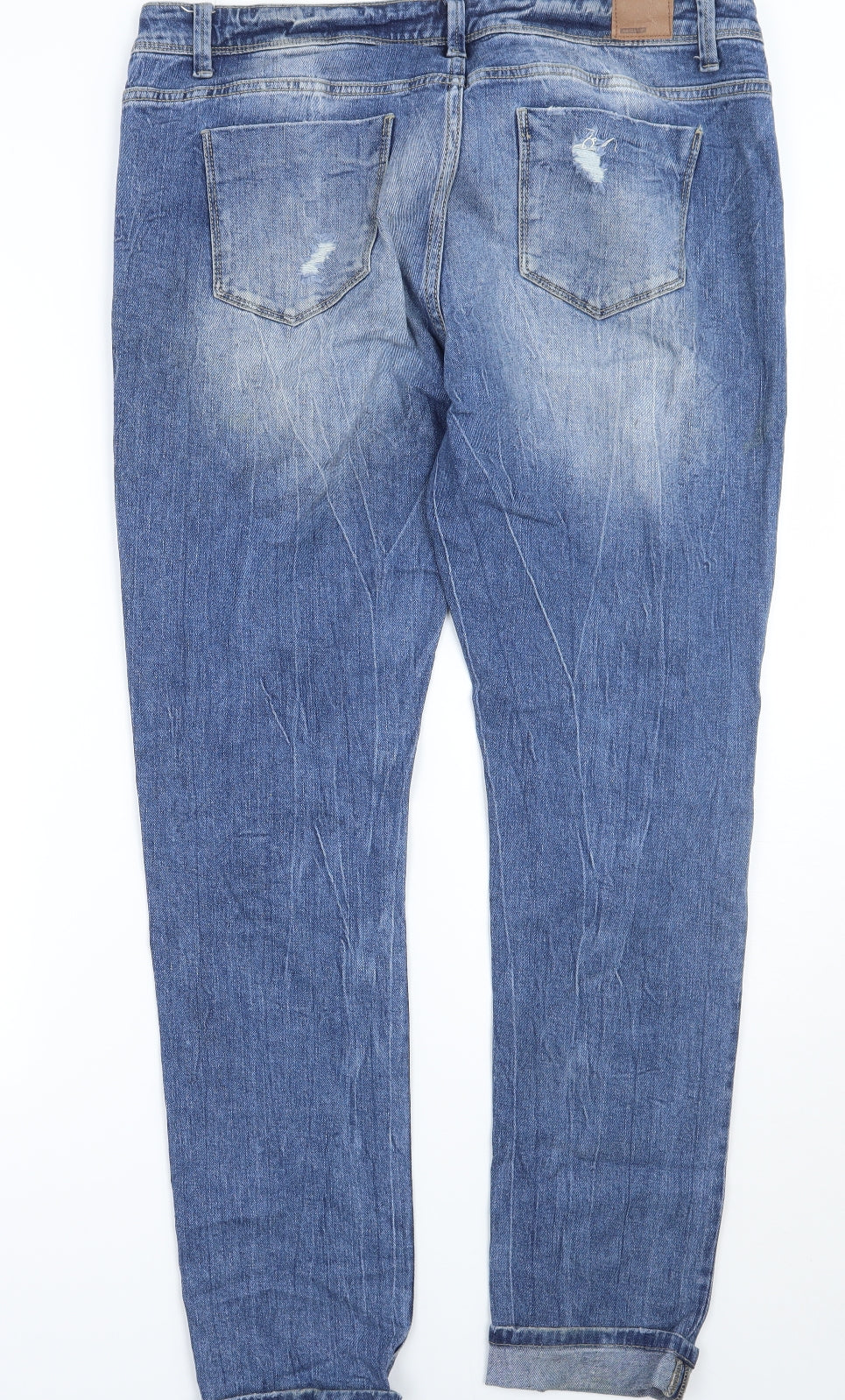 Denim & Co. Womens Blue   Straight Jeans Size 12 L29 in
