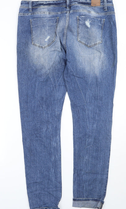 Denim & Co. Womens Blue   Straight Jeans Size 12 L29 in