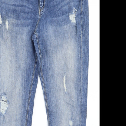 Denim & Co. Womens Blue   Straight Jeans Size 12 L29 in