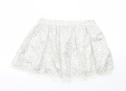 limited collection Girls Silver   A-Line Skirt Size 13 Years