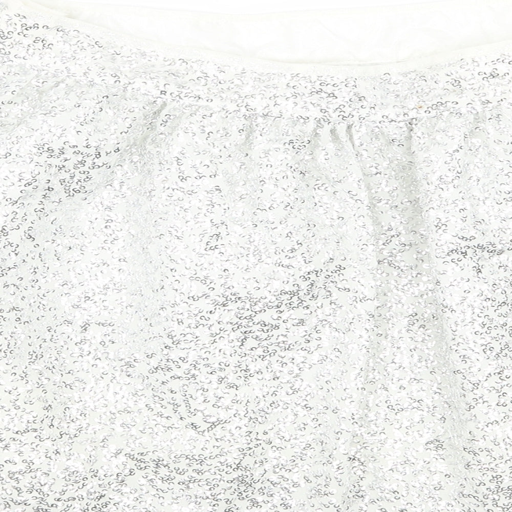 limited collection Girls Silver   A-Line Skirt Size 13 Years