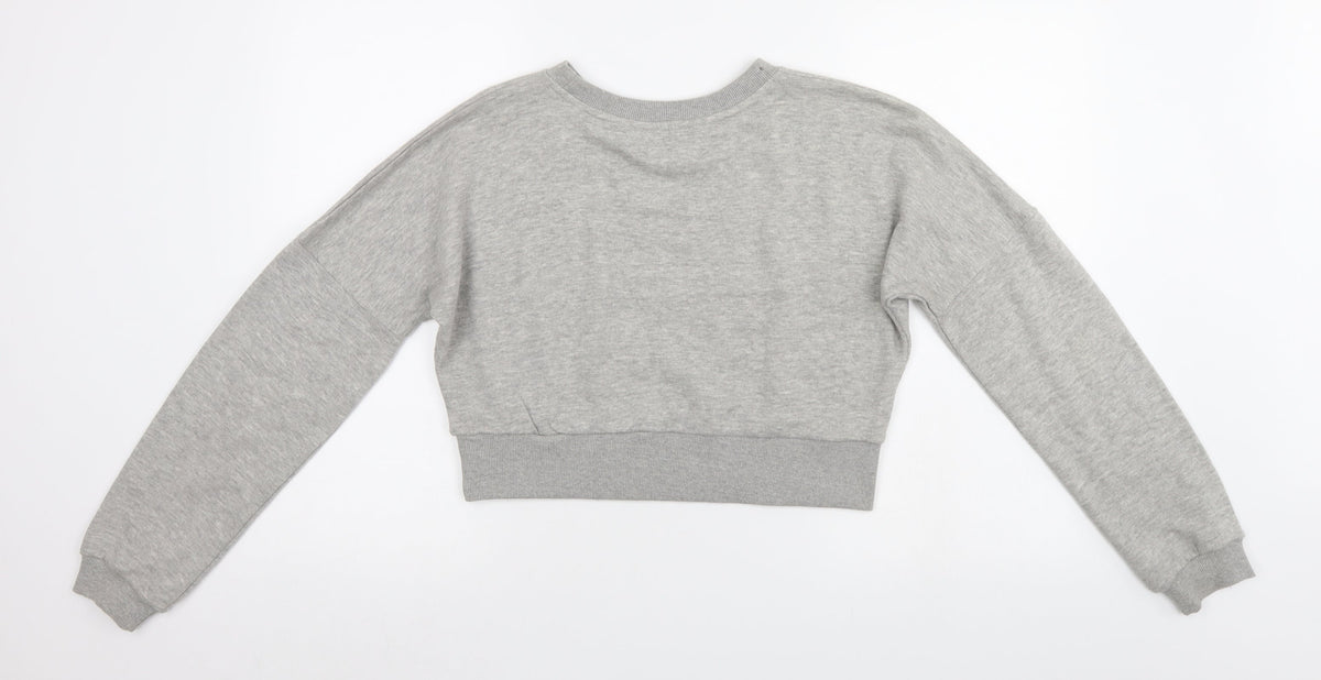 Outrage Womens Grey   Pullover Sweatshirt Size M  - cropped
