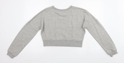 Outrage Womens Grey   Pullover Sweatshirt Size M  - cropped