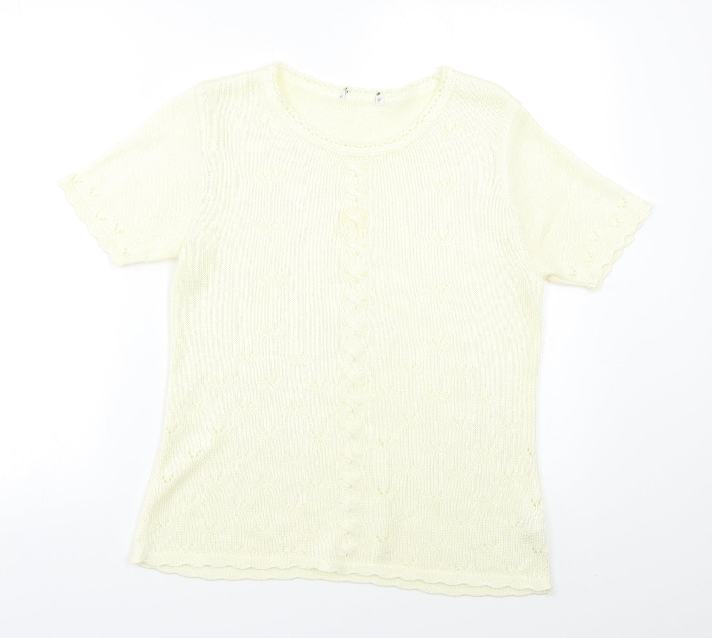 Womens UK Size 12 Preworn Ivory Pullover Jumper