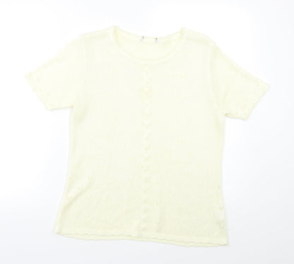 Womens UK Size 12 Preworn Ivory Pullover Jumper