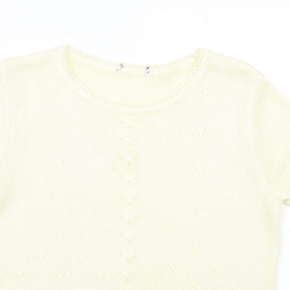 Womens UK Size 12 Preworn Ivory Pullover Jumper