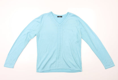 Womens UK Size S BM Blue Pullover Jumper