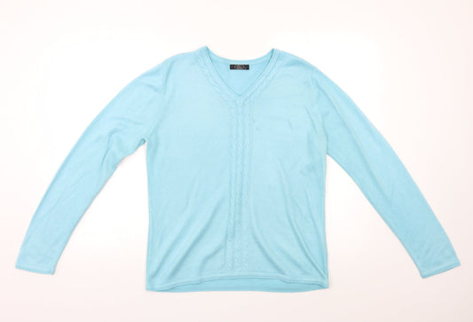 Womens UK Size S BM Blue Pullover Jumper
