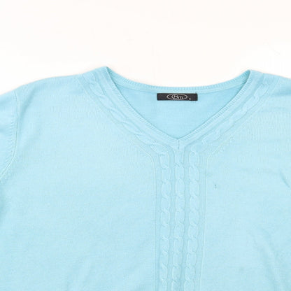 Womens UK Size S BM Blue Pullover Jumper