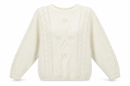 Womens UK Size L Preworn Ivory Pullover Jumper