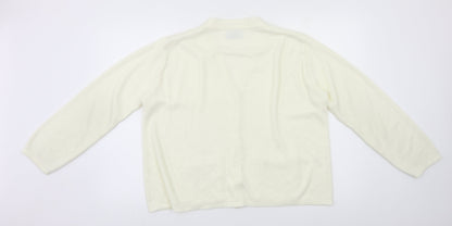In Stitches Womens Ivory   Cardigan Jumper Size L