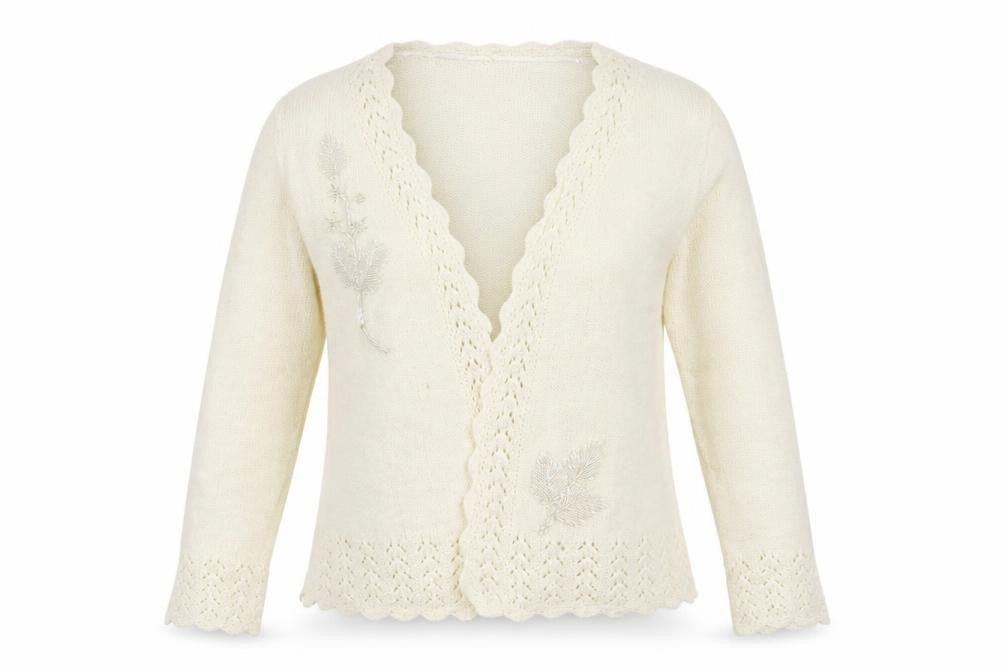 Womens UK Size L Preworn Ivory Cardigan Jumper