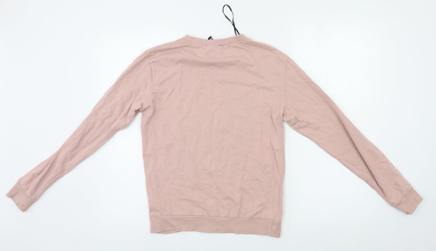 Womens UK Size XS H&M Pink Basic T-Shirt