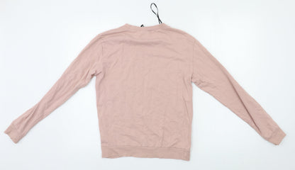 Womens UK Size XS H&M Pink Basic T-Shirt