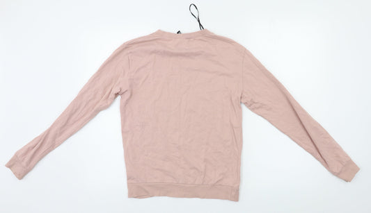 Womens UK Size XS H&M Pink Basic T-Shirt
