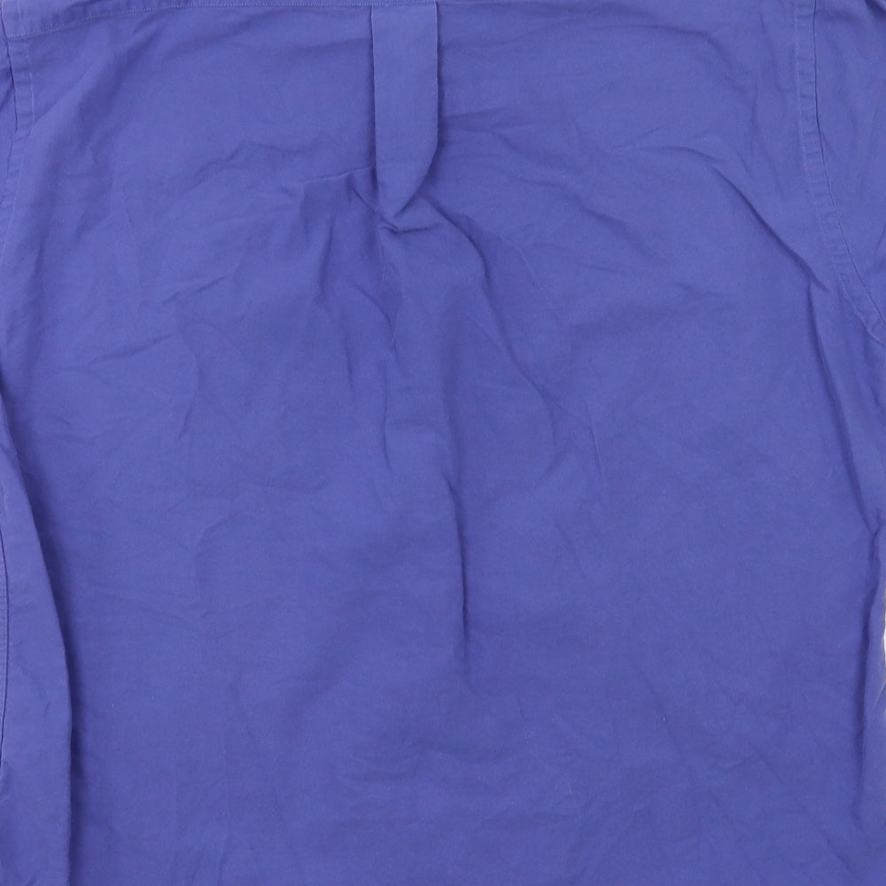 Mens UK Size 15.5 Grant Thomas Blue  Button-Up Short Sleeve Casual Shirt