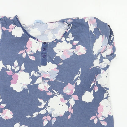 Bonmarché Womens Blue Floral  Basic Blouse Size 14