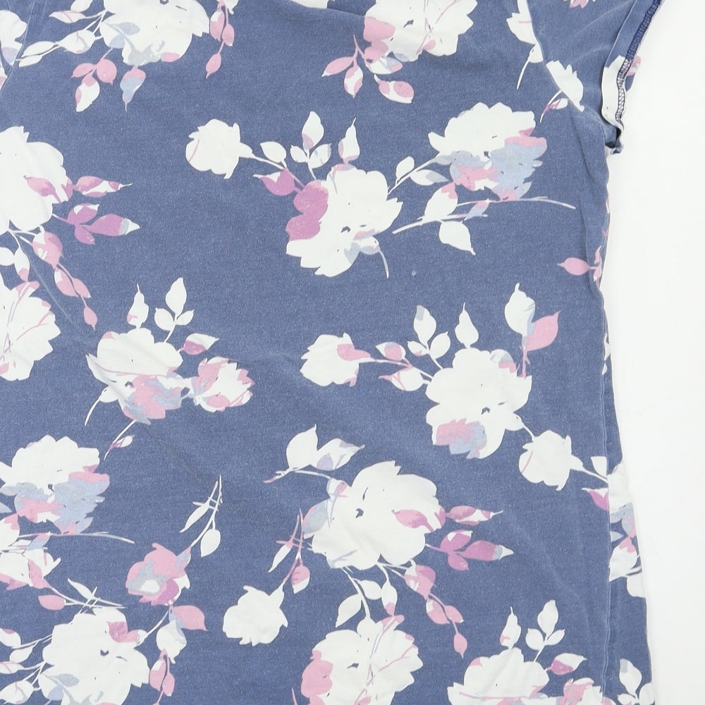 Bonmarché Womens Blue Floral  Basic Blouse Size 14