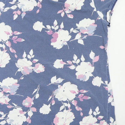 Bonmarché Womens Blue Floral  Basic Blouse Size 14
