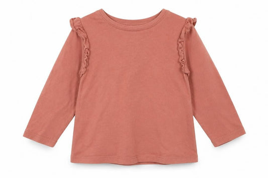 Front view of H&M Baby Pink Basic T-Shirt, size 12, Months